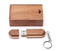 Memoria USB 2.0 de dos colores de madera USB 2.0 Memory Stick Pen Unidades con caja de madera (32 GB, bronceado)