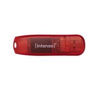 Memoria USB 2.0 Intenso Rainbow 128GB Rojo - Alta Velocidad y Diseño Compacto