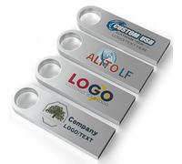 Memoria USB 2.0 Personalizada Con Grabado, 100 Unidades, Diseño de Texto y Empresa, 128 MB/512 MB/1GB/2GB/4GB/8GB/16GB/32GB