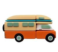 Memoria USB 3.0 retro de 128 GB, vintage, para viajes, camping, coche, autobús y caravana, gadget de viaje para adolescentes, nómadas digitales y fans de Vanlife, niñas y niños Ulticool