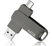 Memoria USB 3.1 de 64 GB USB-C + USB-A Ultra 64GB Dual Drive Go Type-C Memory Stick para Mobile Phone Tabletas Laptop Memoria USB de Alta Velocidad para Almacenar Canciones, Fotos, Vídeos y Archivos