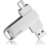 Memoria USB 3.1 de 64 GB USB-C + USB-A Ultra 64GB Dual Drive Go Type-C Memory Stick para PC Tabletas Laptop Memoria USB de Alta Velocidad para 16.000 Canciones / 21.600 Fotos / 960 Minutos de Vídeo