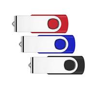 Memoria USB 3 Pezzi de 64 GB Chiavetta de 64 GB, memoria USB 2.0 de 64 GB, unidad de memoria USB 2.0 de 64 gigas, pendrive, pendrive, por PC, tableta, TV, auto (multicolor)