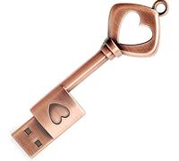 Memoria USB 32GB, BorlterClamp Pendrive Lindo Unidad Flash USB de Forma de Llave Metal Retro