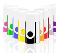 Memoria USB 4GB 10 Unidades, JBOS 4GB Memoria Flash USB 2.0 10 Piezas, Pendrive 4GB, 4 GB, Multicolor