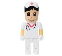 Memoria USB 64GB Modelo de Enfermera Lindo Unidad Flash USB 2.0 Flash Drive para Almacenamiento de Datos Externos, Blanco