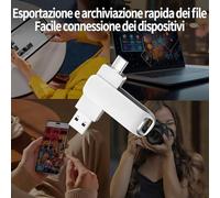 Memoria USB C 256GB, Dual Drive Pendrive Tipo C y USB OTG 2 en 1 Portátil Impermeable Dual Pen Drive USB C Metal Alta Capacidad Memory Stick para iOS Smartphones,Android, Pc, Tabletas-19