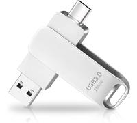 Memoria USB C 3.0 de 256GB, Dual Drive Pendrive Tipo C y USB OTG 2 en 1 Portátil Impermeable Dual Pen Drive USB C Metal Alta Capacidad Memory Stick para iOS Smartphones,Android, PC, Tabletas-USB