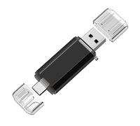 Memoria USB C de 128 GB, 2 en 1, con doble puerto y conexión USB 3.0 de alta velocidad para una fácil transferencia de datos.