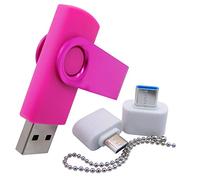 Memoria USB de 1 GB, memoria USB, disco U con adaptador tipo C/OTG para estudiantes y estudiantes (rosa)