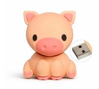 Memoria USB de cerdo de 64 GB - Grande - Idea de cumpleaños original para adolescentes niñas o niños - Divertidos gadgets para hombres y mujeres - Piglet Stuff