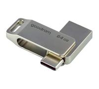 GoodRAM Memoria USB ODA3 64 GB USB 3.2 Gen 1 Tipo-A/Tipo-C Plateado