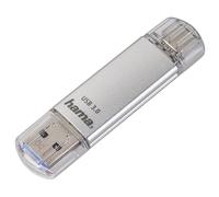 Memoria USB HAMA C-Laeta 16 GB USB Type-A y Type-C 3.2 Gen 1 Plata