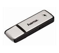 Memoria USB HAMA Fancy 16GB USB 2.0 Aluminio Negro Plata 10MB/s