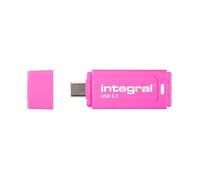 Memoria USB Integral Neon-C 128GB USB-C 150MB/s Negro y Rosa