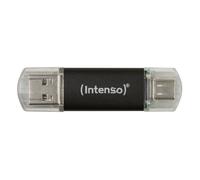 Memoria USB Intenso Twist Line Tipo-A/Tipo-C de 128 GB Con tapa protectora, hasta 70 MB/s, USB 3.2 Gen 1x1 (5 Gbit/s)
