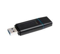 Memoria USB Kingston DataTraveler Exodia Tipo-A de 64 GB Con tapa protectora, hasta 100 MB/s, USB 3.2 Gen 1x1 (5 Gbit/s)