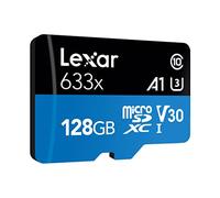 Tarjeta de memoria 633x MicroSDXC UHS-I Clase 10 de 128 GB con adaptador - LEXAR