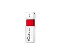 Memoria USB MediaRange MR970 4 GB USB 2.0 Deslizable Rojo Blanco