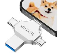 Memoria USB MUXXUE de 128 GB 4 en 1 para teléfono, iPad, Android, PC, sin descargar una aplicación