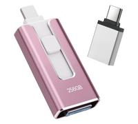 Memoria USB para iPhone 256 GB, [certificado MFI] 4 en 1 USB Stick Lightnning, Stick para iPhone compatible con iOS/Android/PC, USB 3.0 【sin aplicación】 para copias de seguridad de fotos y vídeos