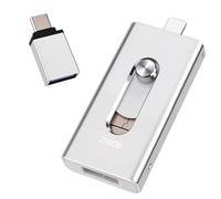Memoria USB para iPhone de 256 GB, certificado MFi, 4 en 1, para fotos, vídeos, transferencia y copia de seguridad, sin aplicación, para iPhone, memoria externa compatible con iOS, Android, PC/Mac