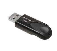 Memoria USB PNY Attaché 4 128GB USB 2.0 negra deslizante