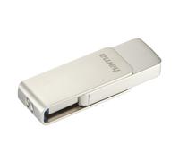 Hama Memorycity - Memoria USB 3.2 (128 GB, Memoria USB 3.0, Memoria USB de 128 GB, Memoria de Datos, USB A, pequeño, Ultra rápido, 100 MB/s, Mecanismo Giratorio, Ojal para Uso como Llavero), Color