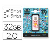 Memoria Usb Tech On Tech Emojitech Heart Eyes 32 Gb