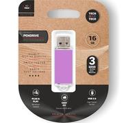 Pendrive 16GB Tech One Tech Basic USB 2.0/ Purpura Claro
