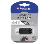 Memoria USB VERBATIM Store 'n' Go Pin Stripe - 64 GB - Negro