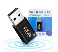 Memoria USB WiFi Dual Band 2.4/5.8GHz, Antena WiFi 1300 Mbps, Plug and Play, Adaptador de Red inalámbrica para PC/Desktop/Tablet/Laptop, Compatible con Windows, Mac OS X del 10.9 al 10.15