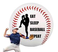 Memorial Baseball - Pelota de béisbol de 22,86 cm | Pelotas de béisbol de práctica bien cosidas | Pelotas de béisbol profesionales cosidas de tamaño estándar para principiantes | Eat Sleep Basêball