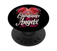 Memorial Corazón Pájaro Cardenal Rojo Aparece Los ángeles PopSockets PopGrip Adhesivo
