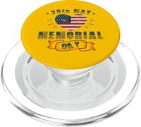 Memorial Day 25 Mayo Patriotic Heart Flag Tribute PopSockets PopGrip para MagSafe