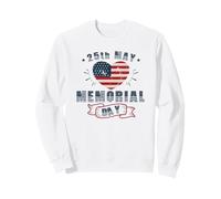 Memorial Day 25 Mayo Patriotic Heart Flag Tribute Sudadera