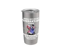 Memorial Day Is For Them Veteran's Day Is For Me Vaso térmico de acero inoxidable de doble pared