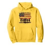 Memorial Day Land Of The Free Because Of The Brave American Flag Sudadera con Capucha