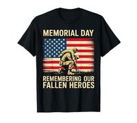 Memorial Day Recordando a Nuestros héroes caídos Hombres Mujeres Niños Camiseta