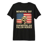 Memorial Day Recordando a Nuestros héroes caídos Hombres Mujeres Niños Camiseta Premium