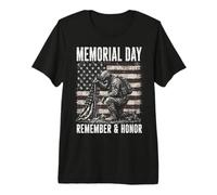 Memorial Day Remember and Honor Patriotic US Flag Camiseta Premium