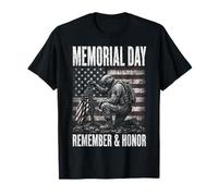 Memorial Day Remember Honor Fallen Soldier Patriotic America Camiseta
