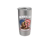 Memorial Day Remember Honor Fallen Soldier Patriotic America Vaso térmico de acero inoxidable de doble pared