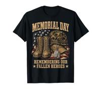 Memorial Day Remember Our Fallen Heroes Patriotic Camiseta