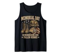 Memorial Day Remember Our Fallen Heroes Patriotic Camiseta sin Mangas