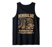 Memorial Day Remember Our Fallen Heroes Patriotic Camiseta sin Mangas