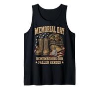 Memorial Day Remember Our Fallen Heroes Patriotic Camiseta sin Mangas