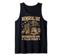 Memorial Day Remember Our Fallen Heroes Patriotic Camiseta sin Mangas