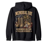 Memorial Day Remember Our Fallen Heroes Patriotic Sudadera con Capucha