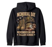 Memorial Day Remember Our Fallen Heroes Patriotic Sudadera con Capucha